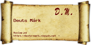 Deuts Márk névjegykártya